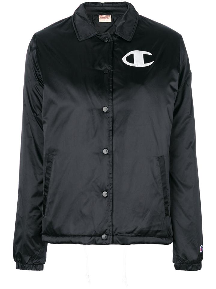 Champion Logo Shirt Jacket - Black