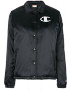 Champion Logo Shirt Jacket - Black