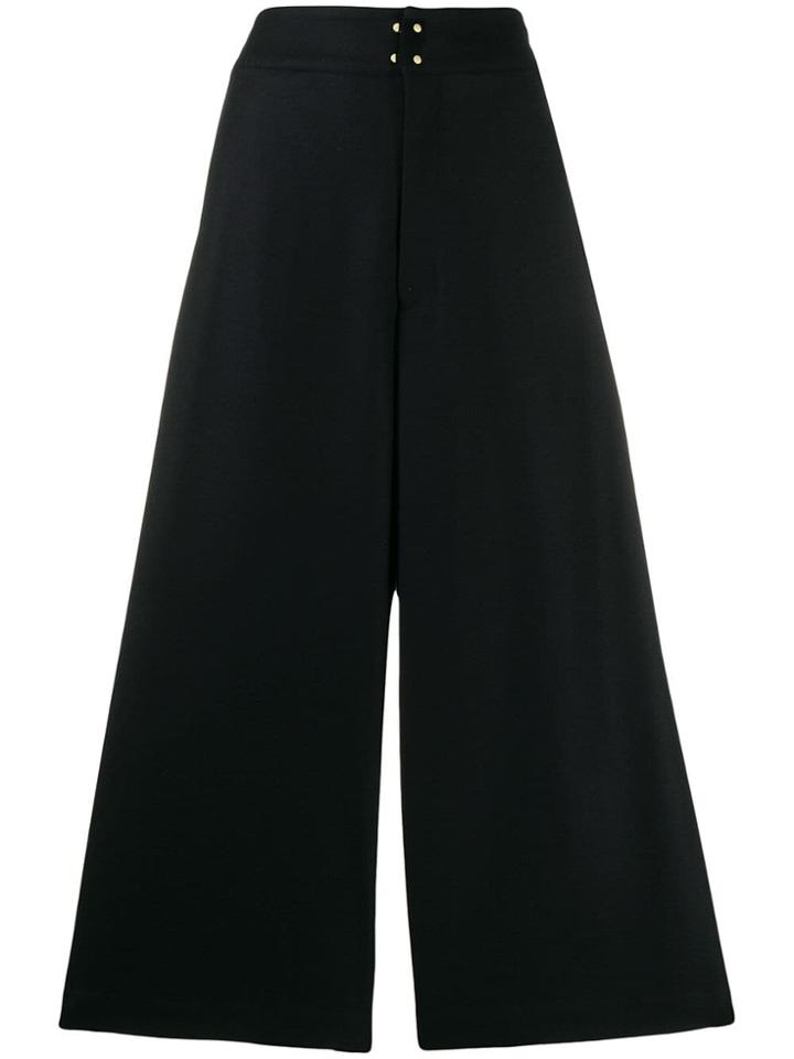 Zucca Wide Leg Cropped Trousers - Blue