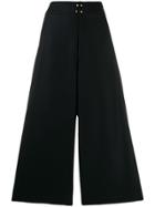 Zucca Wide Leg Cropped Trousers - Blue