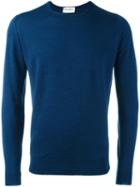 John Smedley Crew Neck Jumper, Men's, Size: Xxl, Blue, Merino