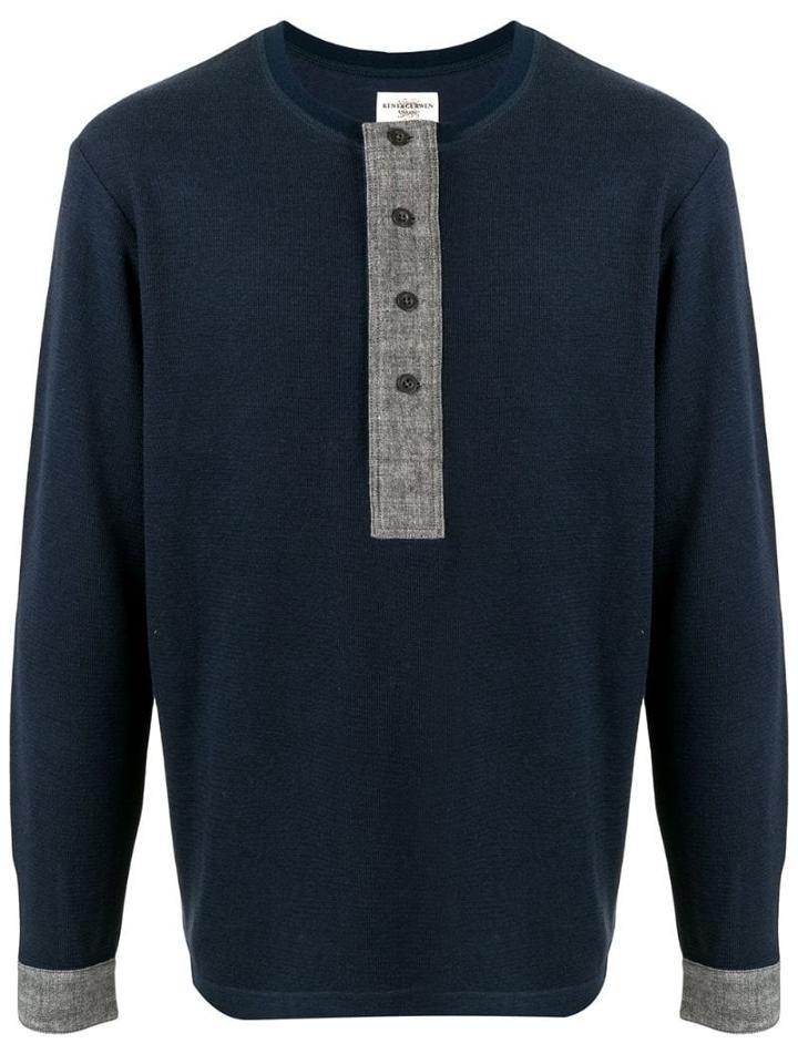 Kent & Curwen Buttoned T-shirt - Blue