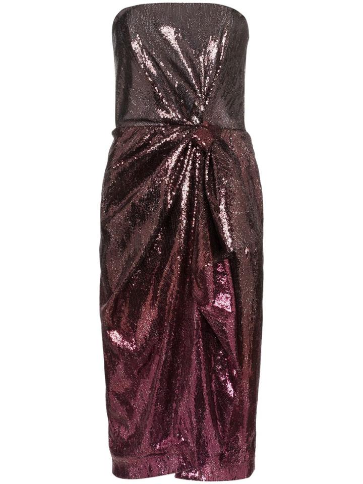 Mary Katrantzou Kylie Strapless Sequin Dress - Red