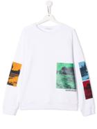 Calvin Klein Kids Teen Graphic Print Sweatshirt - White