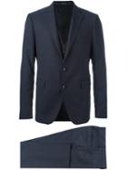 Tagliatore Two Piece Formal Suit, Men's, Size: 46, Blue, Cupro/virgin Wool