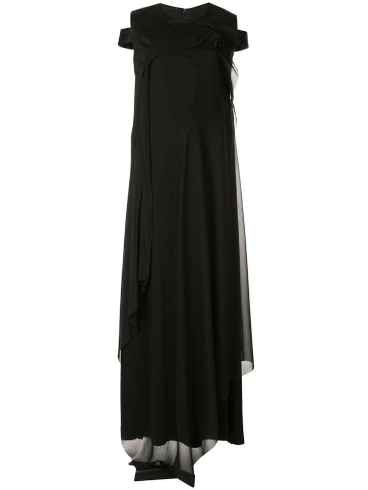 Yang Li Cold Shoulder Maxi Dress - Black