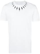 Neil Barrett - Lightning Bolt Print T-shirt - Men - Cotton - L, White, Cotton