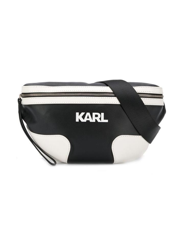 Karl Lagerfeld Printed Logo Belt Bag - Black