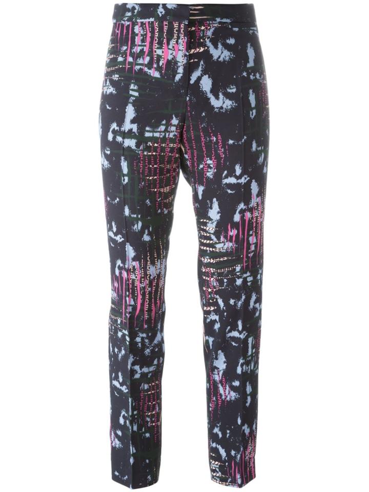 Versace Abstract Print Trousers - Blue