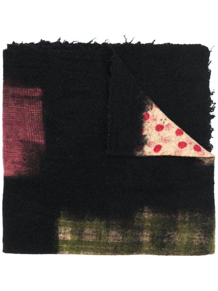 Faliero Sarti Mixed Print Scarf - Black