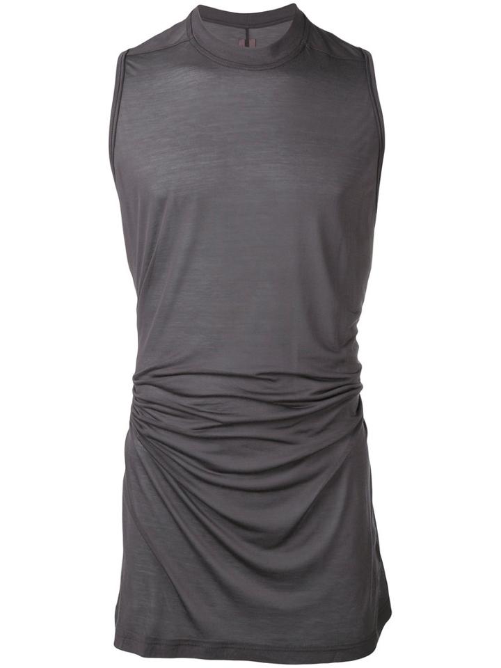 Rick Owens Drkshdw Long Tank Top, Men's, Grey, Viscose
