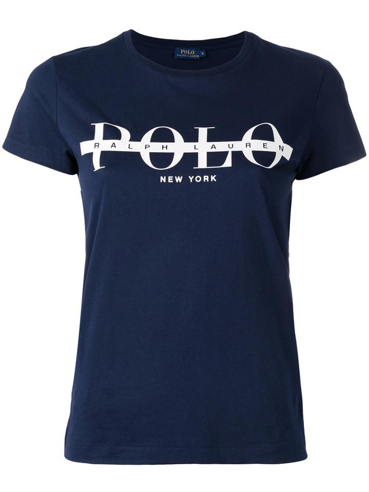 Polo Ralph Lauren - Logo T-shirt - Women - Cotton - S, Blue, Cotton