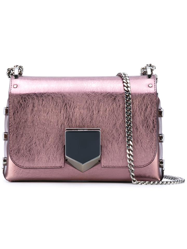 Jimmy Choo 'lockett Petite' Shoulder Bag - Pink & Purple