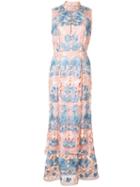 Marchesa Notte Floral Dress, Women's, Size: 0, Pink/purple, Polyester