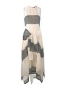 Sportmax Long Tie Detail Dress, Women's, Size: 34, Black, Silk/cotton/linen/flax