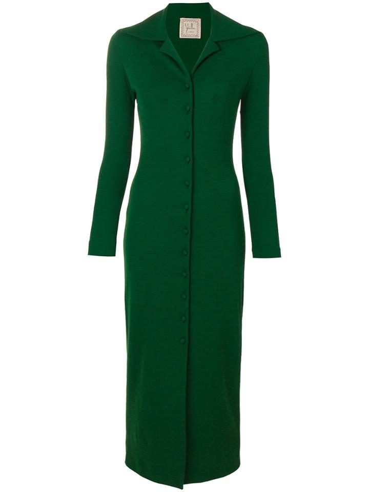 A.n.g.e.l.o. Vintage Cult Fitted Shirt Dress - Green