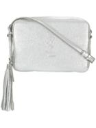 Saint Laurent Embossed Logo Shoulder Bag - Metallic