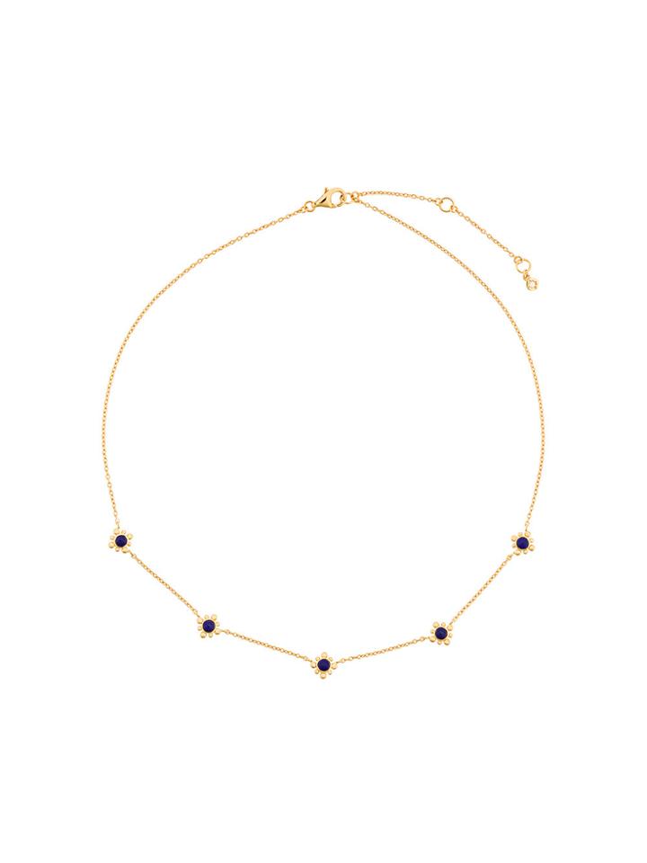 Astley Clarke Lapis Mini Floris Necklace - Metallic