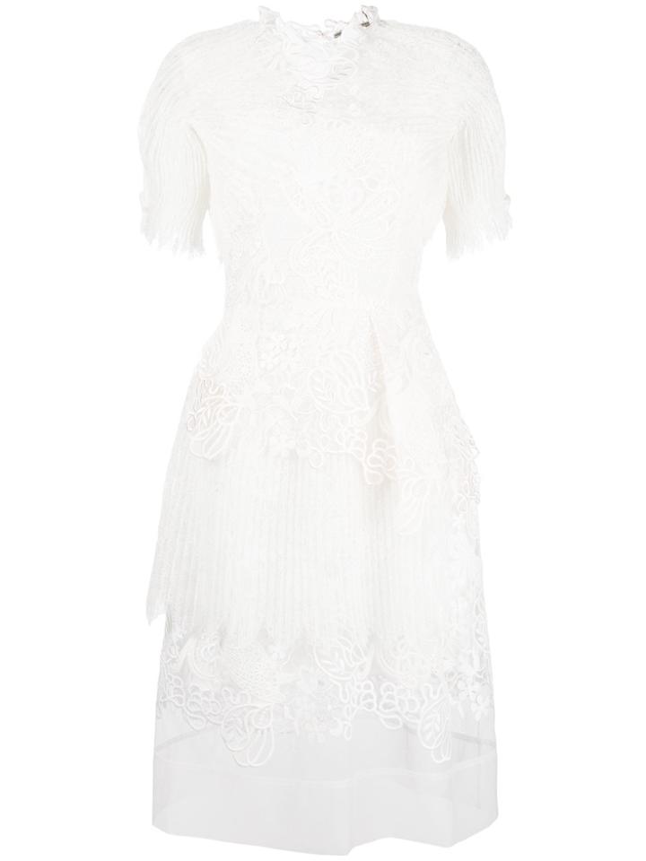 Ermanno Scervino Sheer Embroidered Dress - White