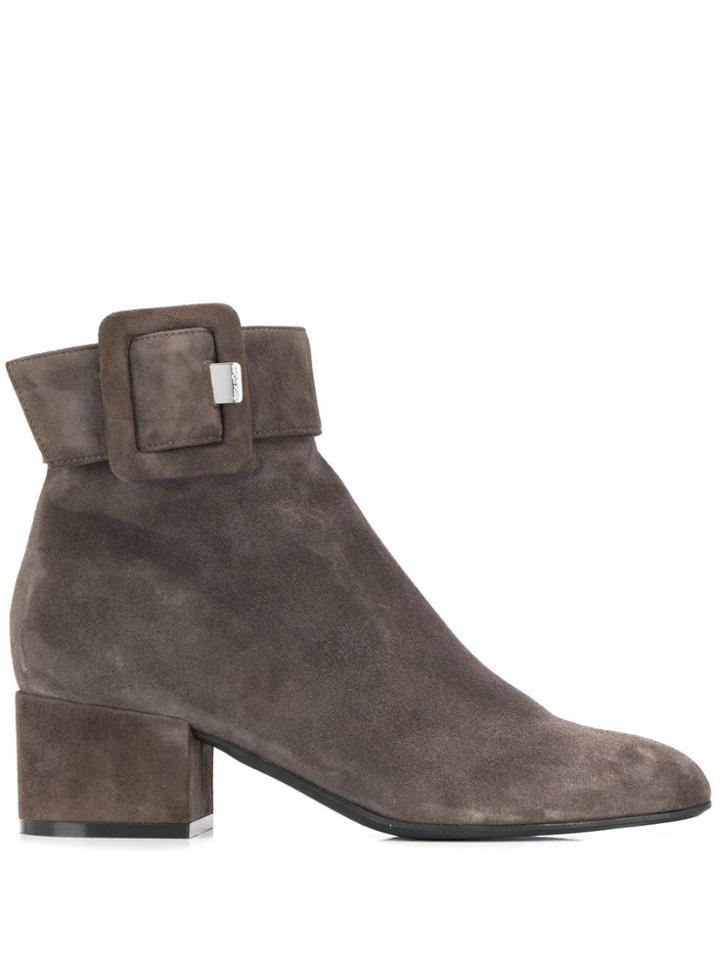 Sergio Rossi Mia Ankle Boots - Grey