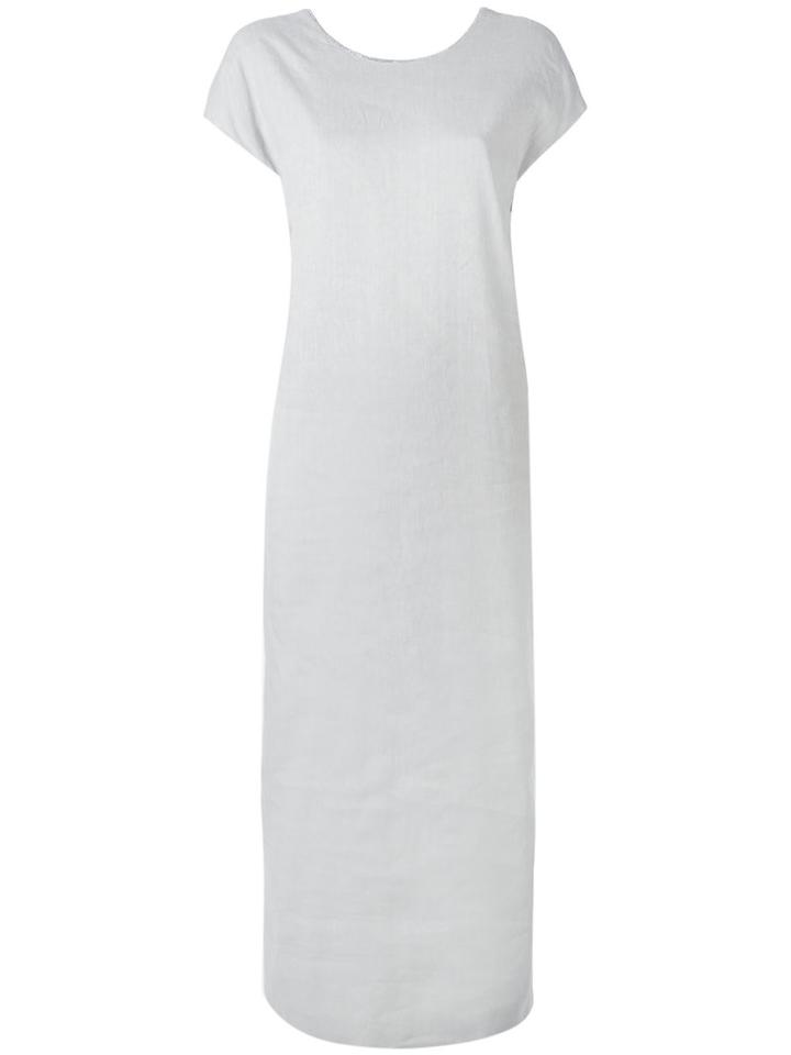 Long T-shirt Dress - Women - Cotton/linen/flax/spandex/elastane - 42, Grey, Cotton/linen/flax/spandex/elastane, Fabiana Filippi