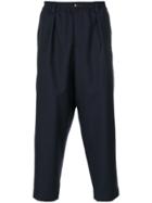 Marni Herringbone Drop-crotch Trousers - Blue
