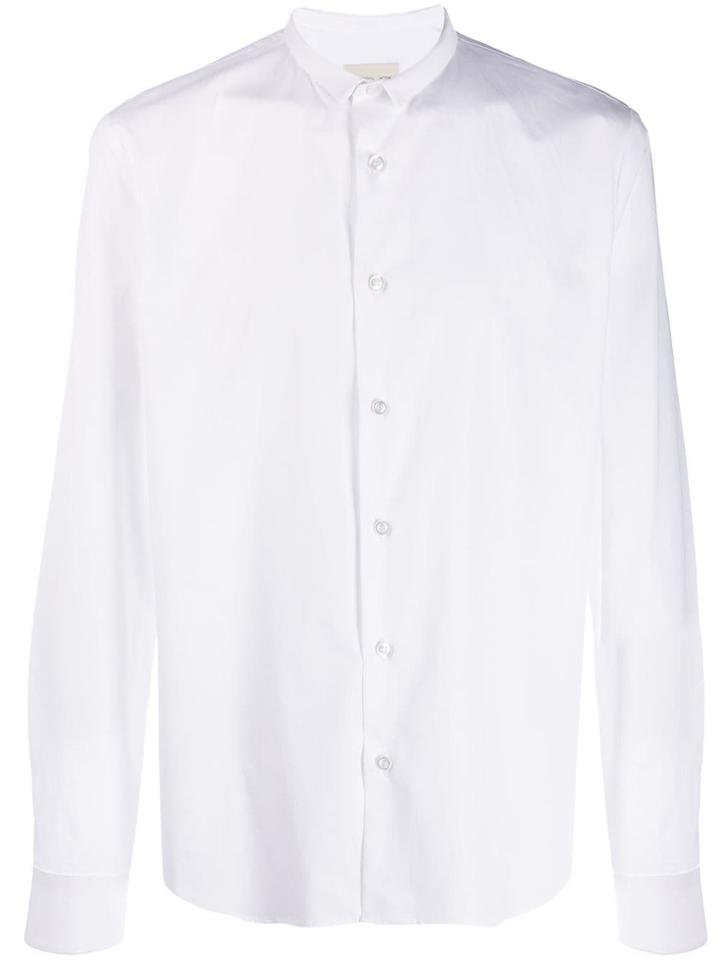 Sartorial Monk Thin Collar Button-up Shirt - White