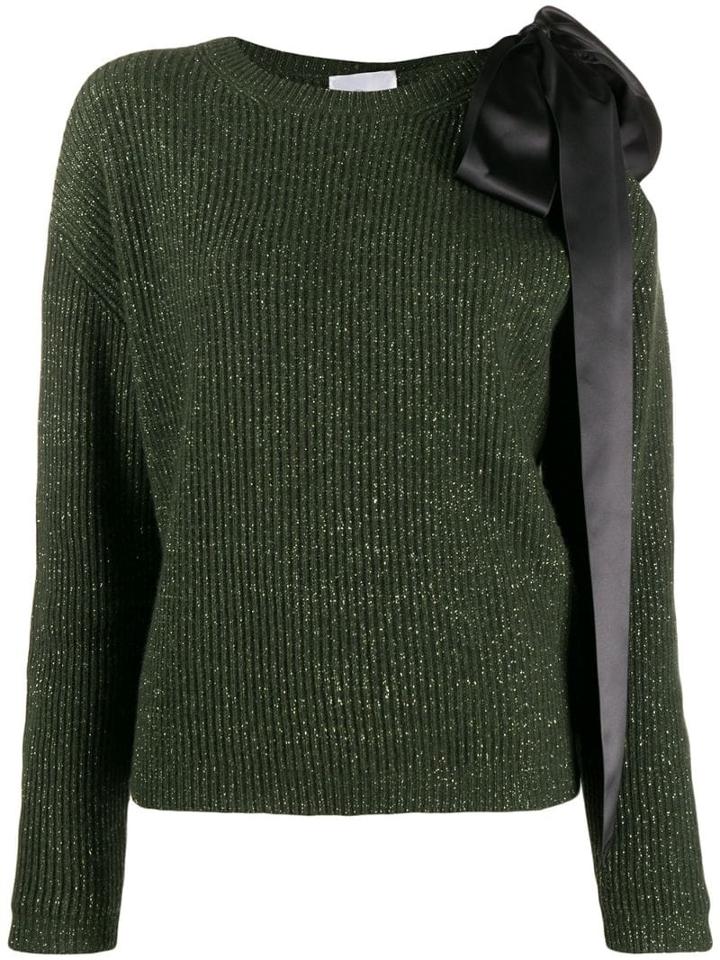 Be Blumarine Bow-embellished Cutout Jumper - Green