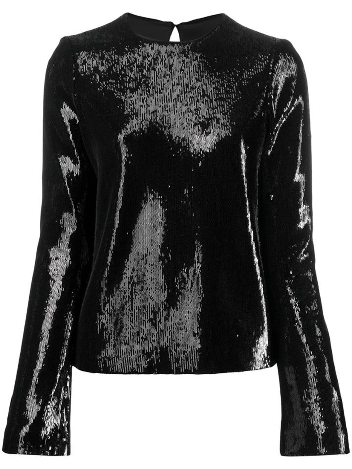 Galvan Sequin Clara Blouse - Black