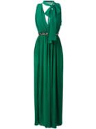 Msgm Embellished Belt Draped Dress