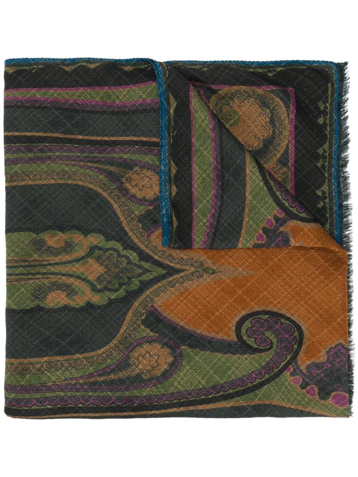 Etro Patterned Scarf - Green