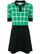 Red Valentino Checked Polo Shirt Dress - Green