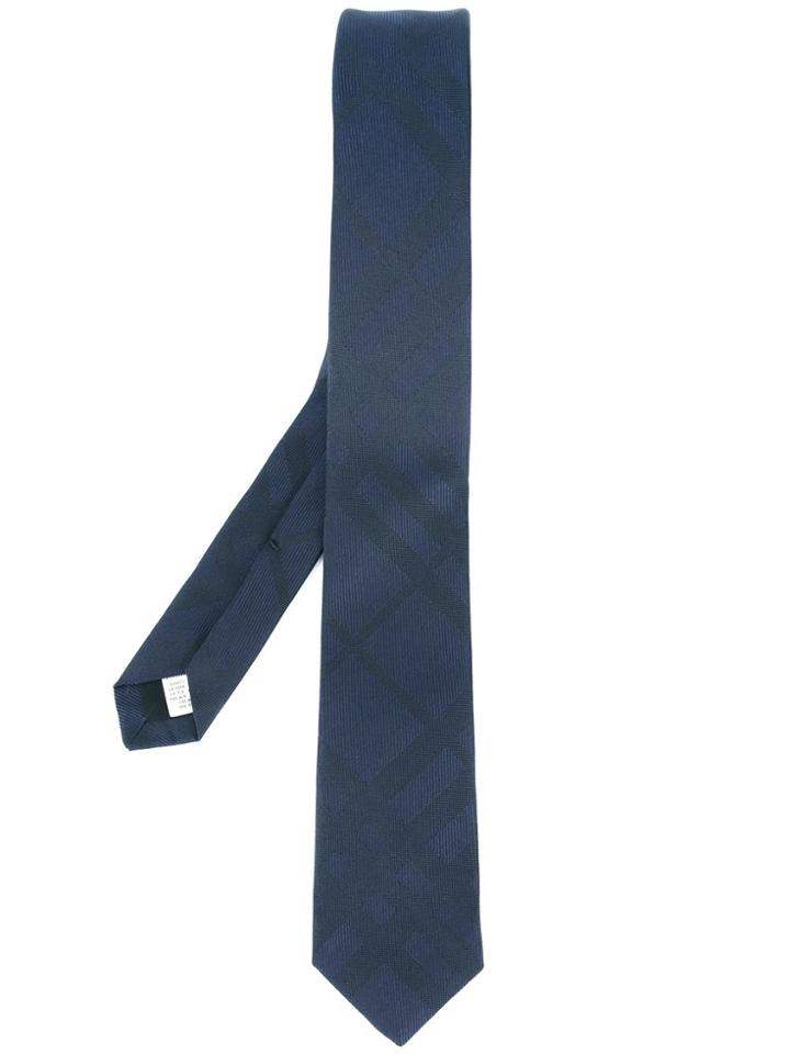 Burberry Check Tie - Blue