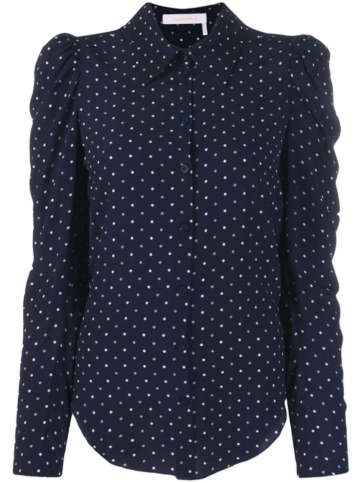 See By Chloé Polka Dot Print Shirt - Blue
