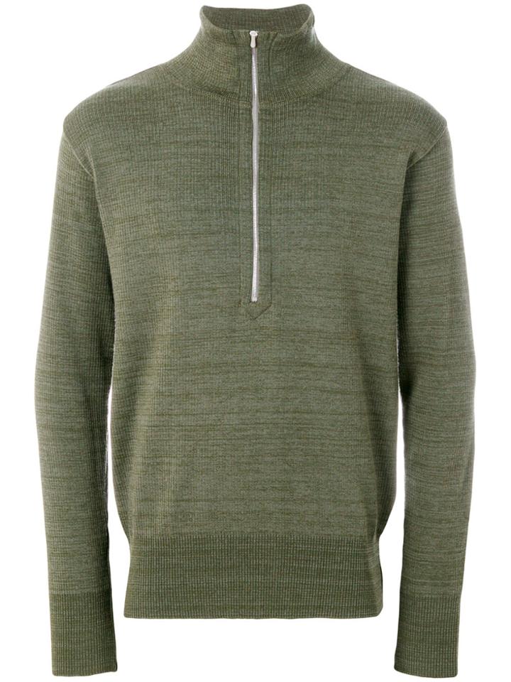 S.n.s. Herning Zipped Fitted Sweatshirt - Green