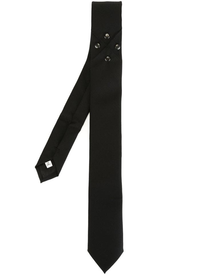 Maison Margiela Studded Woven Tie - Black