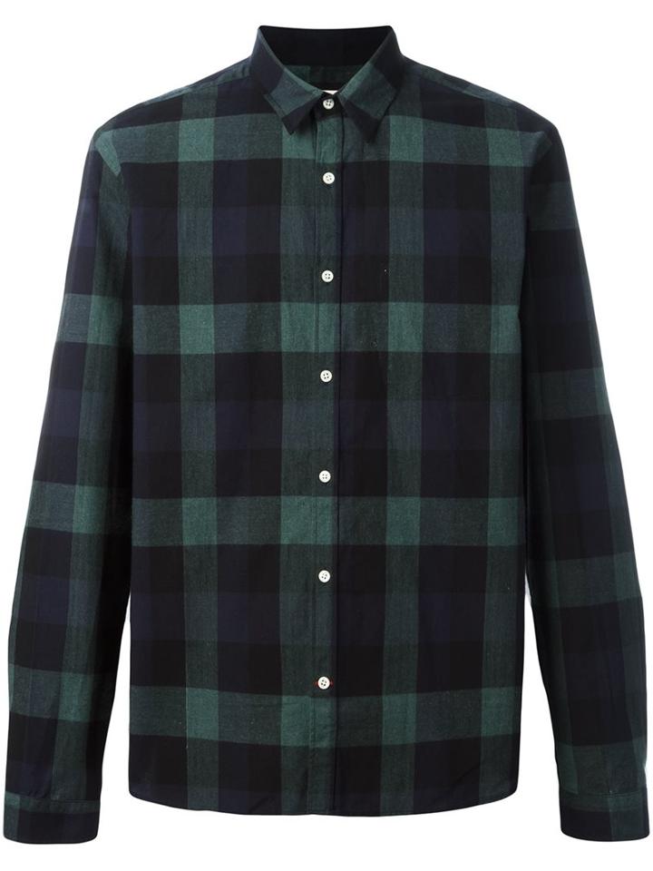Oliver Spencer 'new York Special' Shirt, Men's, Size: 17, Green, Cotton