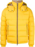 Moncler 'brique' Padded Jacket, Men's, Size: Iii, Yellow/orange, Polyamide/feather Down