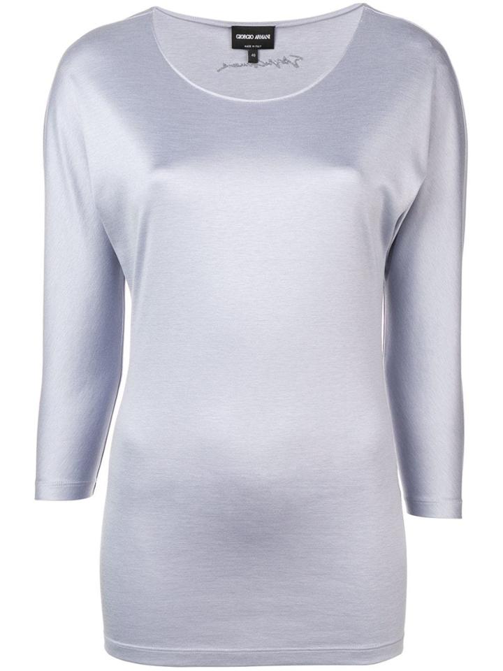Giorgio Armani Jersey Top - Blue