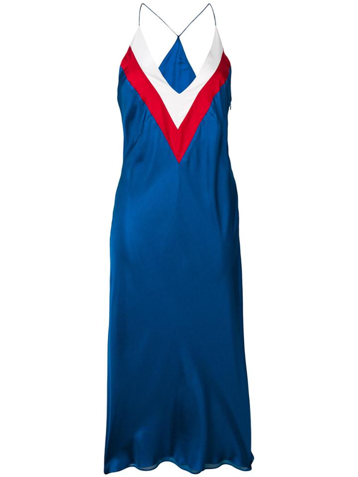 Hilfiger Collection Colourblock Slip Dress - Blue