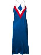 Hilfiger Collection Colourblock Slip Dress - Blue