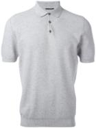 Lardini Knitted Polo Shirt, Men's, Size: 56, Grey, Cotton