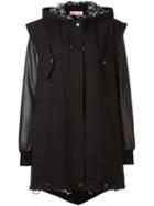 Giamba Overlay Detail Parka Coat
