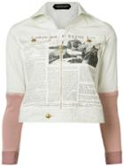 Undercover - Newspaper Print Jacket - Women - Cotton - 3, Women's, White, Cotton