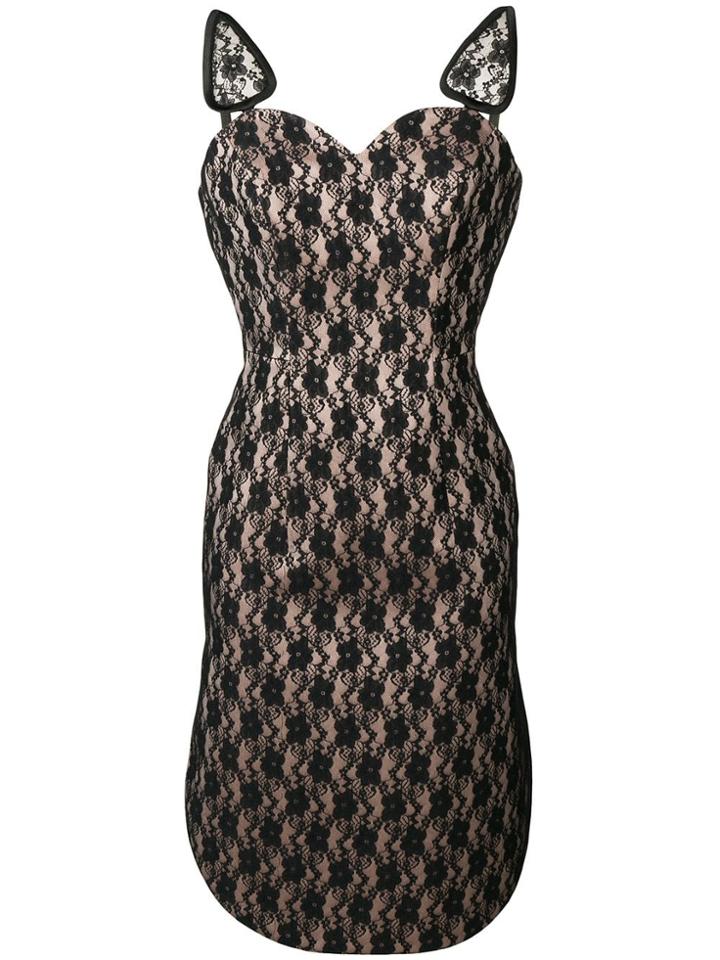 Christopher Kane Lace Bonded Satin Dress - Neutrals