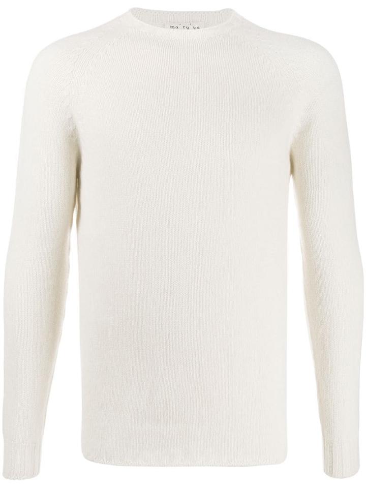 Ma'ry'ya Fine Knit Jumper - White