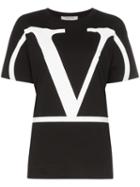 Valentino Vlogo Print T-shirt - Black