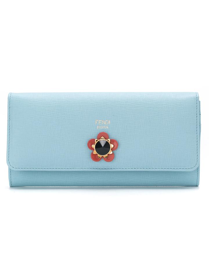 Fendi Crayons Continental Wallet - Blue