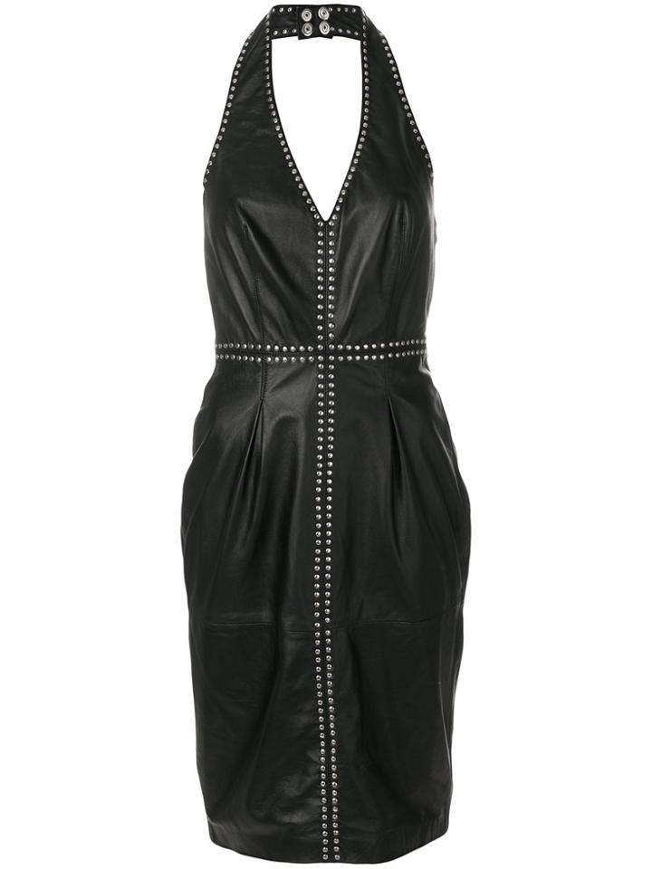 Diesel Studded Halterneck Dress - Black