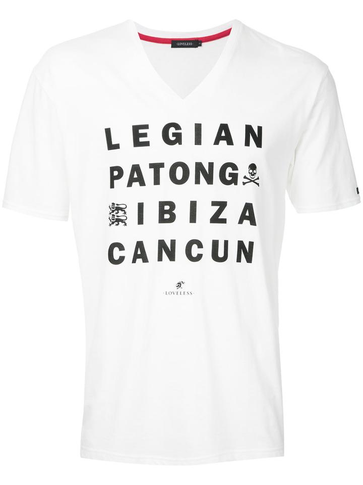 Loveless - Location Printed T-shirt - Men - Cotton - 3, White, Cotton